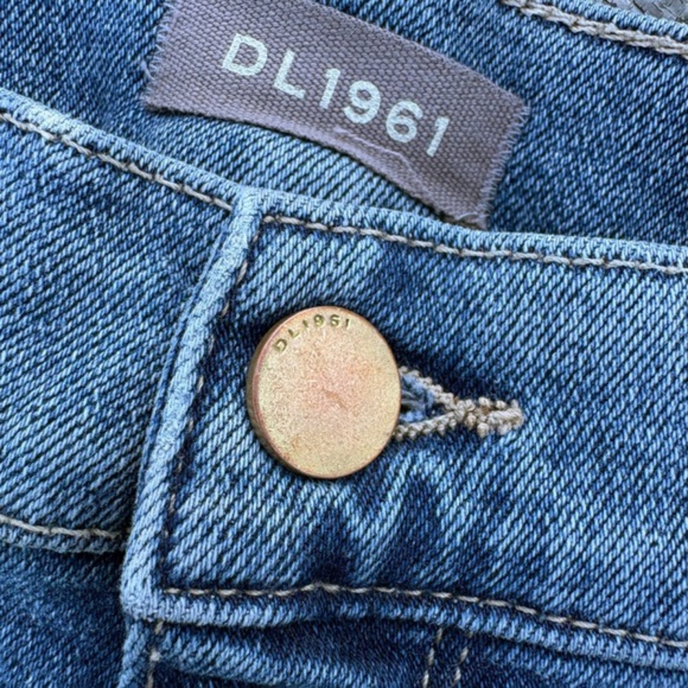 DL1961 Bridget Boot High Rise Instasculpt Crop Jeans Blue DL Vintage Two Tone 31 - Picture 12 of 16